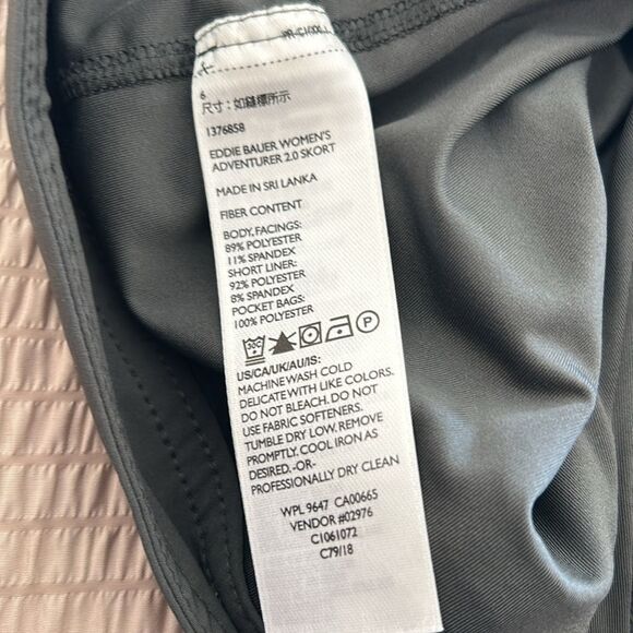 Eddie Bauer Women's Adventurer 2.0 black Skort size 6 - Picture 11 of 12